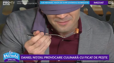VIDEO Daniel Nițoiu, provocare culinară cu ficat de pește
