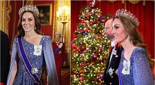 Kate Middleton, prințesa eleganței într-un decor fabulos de Crăciun: tiară spectaculoasă și apariție de basm la Windsor