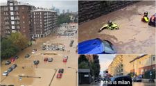 Como, orașul scufundat după o furtună puternică: imagini dramatice după revărsarea lacului. Nici Milano nu a fost ocolit de inundații