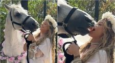 Loredana Groza șochează din nou! După ce s-a sărutat cu un tânăr de 19 ani, artista a trecut la un alt nivel: s-a sărutat cu un cal. Momentul a fost filmat, iar videoclipul face înconjurul internetului