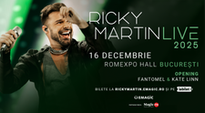 Program și regulament de acces RICKY MARTIN LIVE, concertul de la Romexpo (Pavilionul B), 16 decembrie 2025