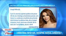 Cristina Spatar, prima declaratie dupa arestarea sotului ei. Afirmatiile in exclusivitate care vor inchide gura rautaciosilor