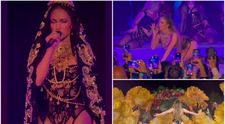 Părea mai degrabă îmbrăcată pentru o noapte fierbinte în dormitor, decât pentru un concert în fața a sute de oameni. J Lo, apariție incredibilă în fața a sute de oameni, la 57 de ani