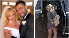 Britney Spears, răvășită, fără verighetă și cu un urs de pluș în brațe. Probleme la 10 luni de la căsătorie