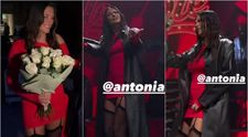 Antonia a renunțat la hainele largi și a aprins Sala Palatului într-o rochie minusculă roșie. Apariția care a stârnit valuri la concertul Lidiei Buble