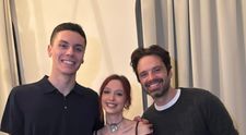 Fotografie de excepție! David Popovici alături de Sebastian Stan: 