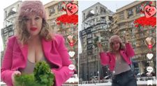 Oana Lis o parodiază pe Miley Cyrus pe TikTok - pătrunjel în loc de flori și zăpadă în loc de nisip: Altceva nu imi permit!