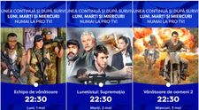Acțiunea continuă și după Survivor, luni, marți și miercuri, numai la PRO TV!