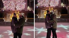 El are 61 de ani, iar ea 52, și formează cel mai adorabil cuplu de la Hollywood. S-au distrat ca doi copii la patinoar, printre sărutări și gesturi tandre