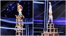 Marius Gagiu, număr uluitor de echilibristică la Românii au talent 2026! Cine e acrobatul care a sfidat gravitația și a ținut publicul cu sufletul la gură: „Ți-aș da câte scaune urci...9 de DA!”