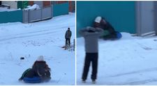 O influenceriță a ajuns la spital în stare gravă după ce s-a dat cu un colac gonflabil pe zăpadă. Din cauza vitezei prea mari, s-a izbit cu putere de un gard metalic