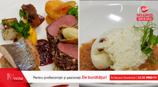 ARENA BUCĂTARILOR: Cerb cu păstrăv umplut cu pate de ciuperci + Mousse de ciocolată albă cu păstrăv, cocos și roșii