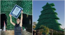 A intrat în Cartea Recordurilor Guinness după ce a creat cel mai mare brad din sticle de plastic. Cine este Caroline Chaptini, tânăra din Liban care a ajuns deja la al șaselea certificat
