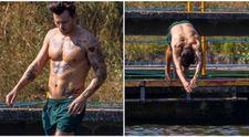 Harry Styles a provocat isterie pe net după ce a apărut la bustul gol! Artistul s-a scăldat într-un iaz din Londra