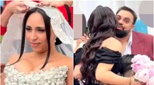 Dani Stoian s-a căsătorit! Primele imagini de la nuntă. Cum arată rochia de mireasă a norei lui Florin Salam