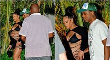 Rihanna, în luna a noua în sutien și o rochie minusculă, ultra decupată la restaurant. Ipostazele în care a fost surprinsă