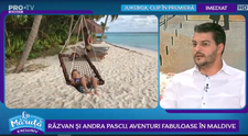 VIDEO: Razvan și Andra Pascu, clipe de poveste în vacanța din Maldive