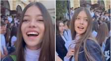 Fiica Iuliei Albu, superbă în prima zi de clasa a IX-a. La ce liceu a intrat Mikaela: “Ce frumoasă și simplă e!”