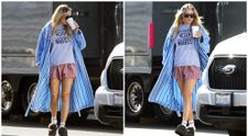 O superbă actriță de la Hollywood, de nerecunoscut! Paparazzii au surprins-o în pijamale, halat de baie și papuci pufoși, pe stradă