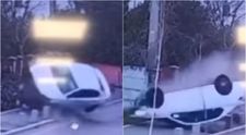 Imagini devastatoare cu accidentul din Chiajna, unde un șofer beat a intrat cu viteză în doi pietoni. Unul dintre ei este în stare gravă la spital