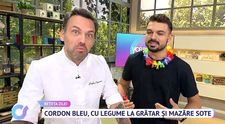 Stefan Popescu gătește la Vorbește lumea cordon bleu cu legume la grătar și cu mazăre