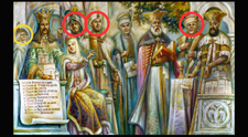 Primarul din Caracal, Ion Doldurea, și fiii săi, pictați printre voievozi de un artist local. 'Tabloul nu are legătură cu familia'