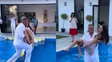 Georgiana Lobonț, surprinsă în piscină alături de un alt bărbat. Soția acestuia a văzut scenele și a reacționat imediat: „Priviți oameni buni...”