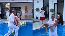 Georgiana Lobonț rupe tăcerea! Artista a dat cărțile pe față după ce a fost surprinsă în timp ce sărea în piscină cu un alt bărbat: „Rareș, soțul meu, era cu noi...”