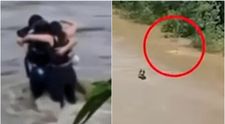 A apărut filmarea cu momentul în care un pompier s-a aruncat în râu pentru a-i salva pe Patrizia, Bianca și Cristi. De ce nu a reușit să ajungă la ei