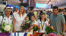 VIDEO Camelia Potec s-a întors de la campionatul de înot și se pregătește de naștere