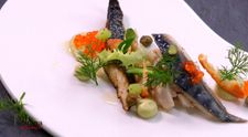 Trio de macrou cu avocado si castravete sous vide