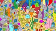 O noua iluzie optica a luat cu asalt internetul! Priveste cu atentie imaginea si descopera pestele care inoata in ocean