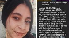 Loredana, tânăra de 13 ani dată dispărută la Bârlad, a fost găsită. Unde se afla adolescenta și ce s-a întâmplat cu ea
