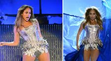 Jennifer Lopez, imbracata in diamante pe scena. Vezi tinuta sexy in care a stralucit la propriu