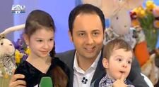 De Paste, Pavel Stratan si-a adus copiii - pe Cezar si pe Cleopatra - la Happy Hour! VIDEO