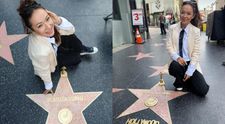 Vlăduța Lupău, imagini de colecție cu propria stea de pe Walk of Fame. Artista se află în turneu, în Statele Unite ale Americii: „A mea e ca soarele”