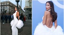 Toți ochii pe Mădălina Ghenea! Românca a blocat traficul la Milano când și-a făcut apariția într-o rochie incendiară