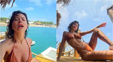 Inna, imaginea perfecțiunii la plajă. Vedeta minionă și-a etalat trupul sculptat într-un costum de baie minuscul