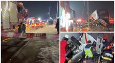 Momentul înfiorător în care șoferul din Chiajna este spulberat de tren. Accidentul a fost surprins de camerele de supraveghere, iar imaginile sunt șocante. VIDEO