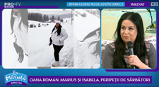 VIDEO Oana Roman, Marius și Isabela, peripeții de sărbători