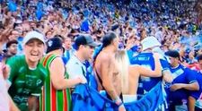 VIDEO A dansat topless în tribune, după ce Argentina a câștigat Campionatul Mondial! Imaginile care nu s-au văzut la TV
