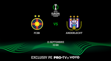 FCSB – Anderlecht se vede la PRO TV și pe VOYO! Meciul se joacă pe 15 septembrie 2022, de la ora 22.00