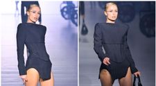 VIDEO Paris Hilton, ironizată de fani pentru defilarea de pe catwalk-ul de la Săptămâna Modei de la Paris: „De ce merge ca RoboCop?”