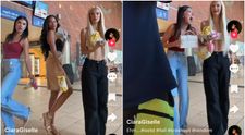 Reacția virală a trei modele, când un român ”își bagă coadă” în filmarea lor, pe un aeroport! Reacția fanilor: ”Mă doare burta cât am râs”