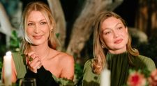 Bella și Gigi Hadid, cu picioarele goale și în rochii verzi până la podea la nunta surorii lor mai mari