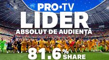 4.9 milioane de inimi au bătut la unison în fața televizoarelor pentru Generația de suflet a Naționalei!  PRO TV, lider absolut de audiență cu cifre record