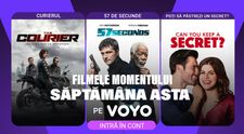 VOYO te invită la film! Intră acum în cont și urmărește „The courier”, „57 Seconds” și „Can you keep a secret”