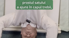 Ludovic Orban s-a filmat stând în cap pentru a transmite un mesaj, în campania electorală: Țara a fost răsturnată cu susul în jos
