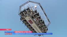 VIDEO Cină inedită la 50 de metri deasupra orașului