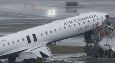 Momentul absolut înfiorător în care avionul Air Canada Express s-a izbit de o mașină de pompieri pe aeroportul LaGuardia VIDEO